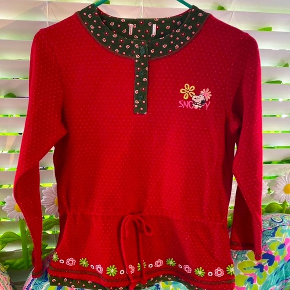 Snoopy from Peanuts embroidered top